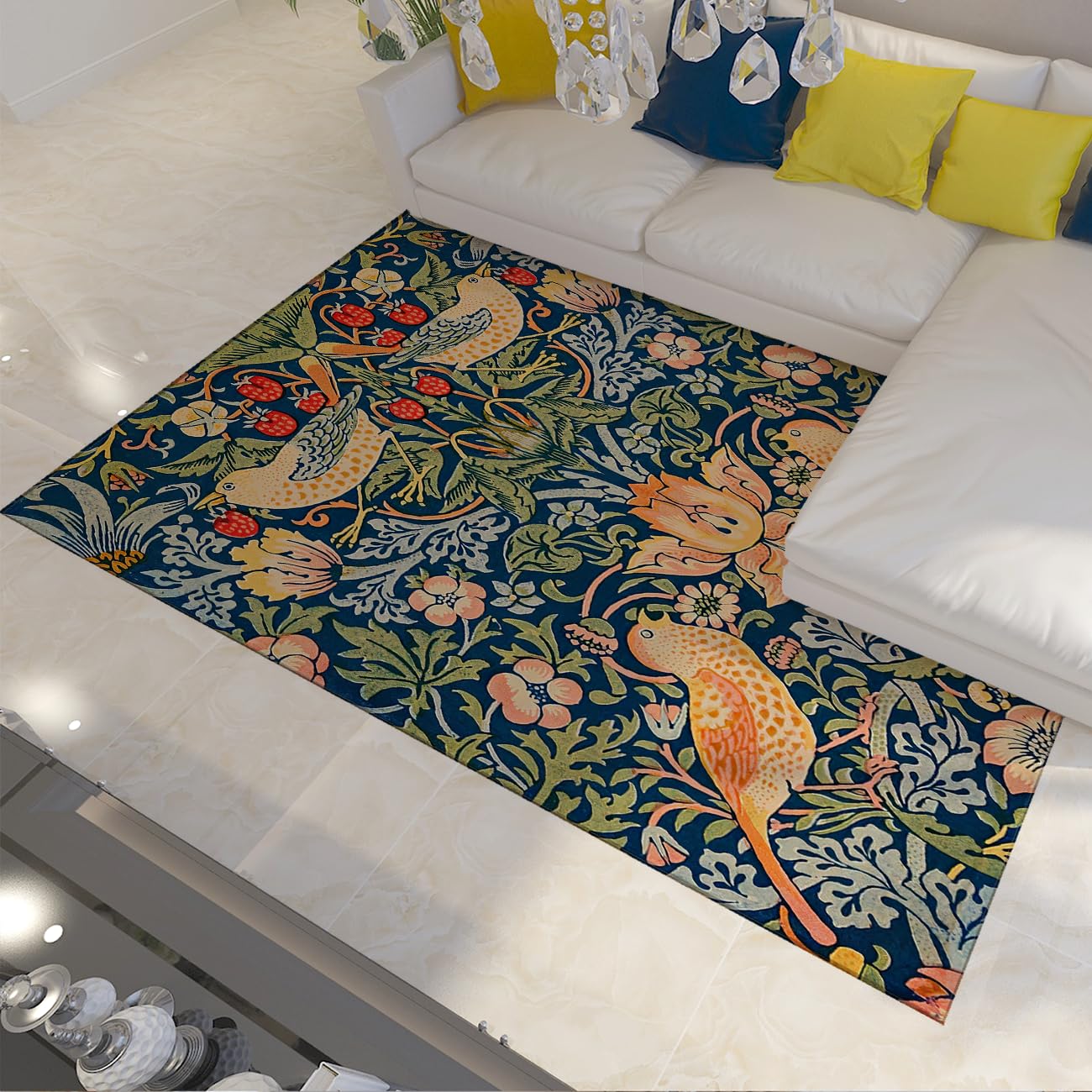 Tapis de chambre William Morris pour réveiller la déco de votre bureau