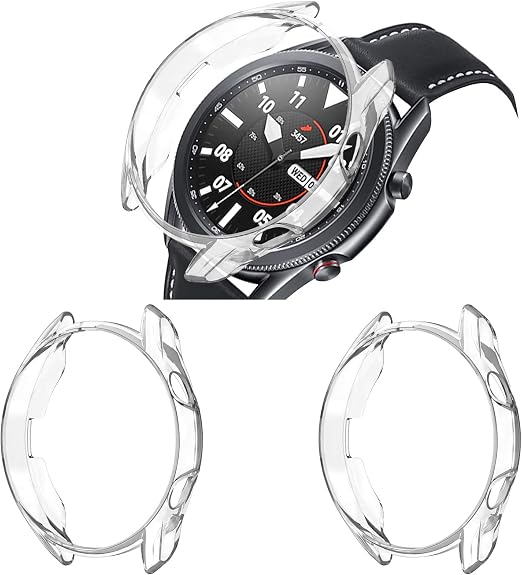 Amazon.com: EZCO 2-Pack de 2 fundas de parachoques compatibles con Samsung  Galaxy Watch 3 45MM, carcasa protectora de plástico para Galaxy Watch 3  45MM Bluetooth/LTE [todo a prueba de golpes] : Celulares