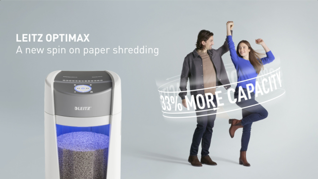 Leitz IQ OptiMax Office P5 Paper Shredder With Micro Cut, 12