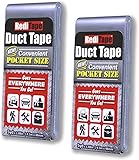 Travel Size Pocket Duct Tape 2-Pack – Compact Flat Small Mini Rolls - for Repairs Camping Emergency Gear EDC DIY Crafts - 1.88 inch x 5 Yards per Pack (Twin Silver) Twin Silver 2 Pack
