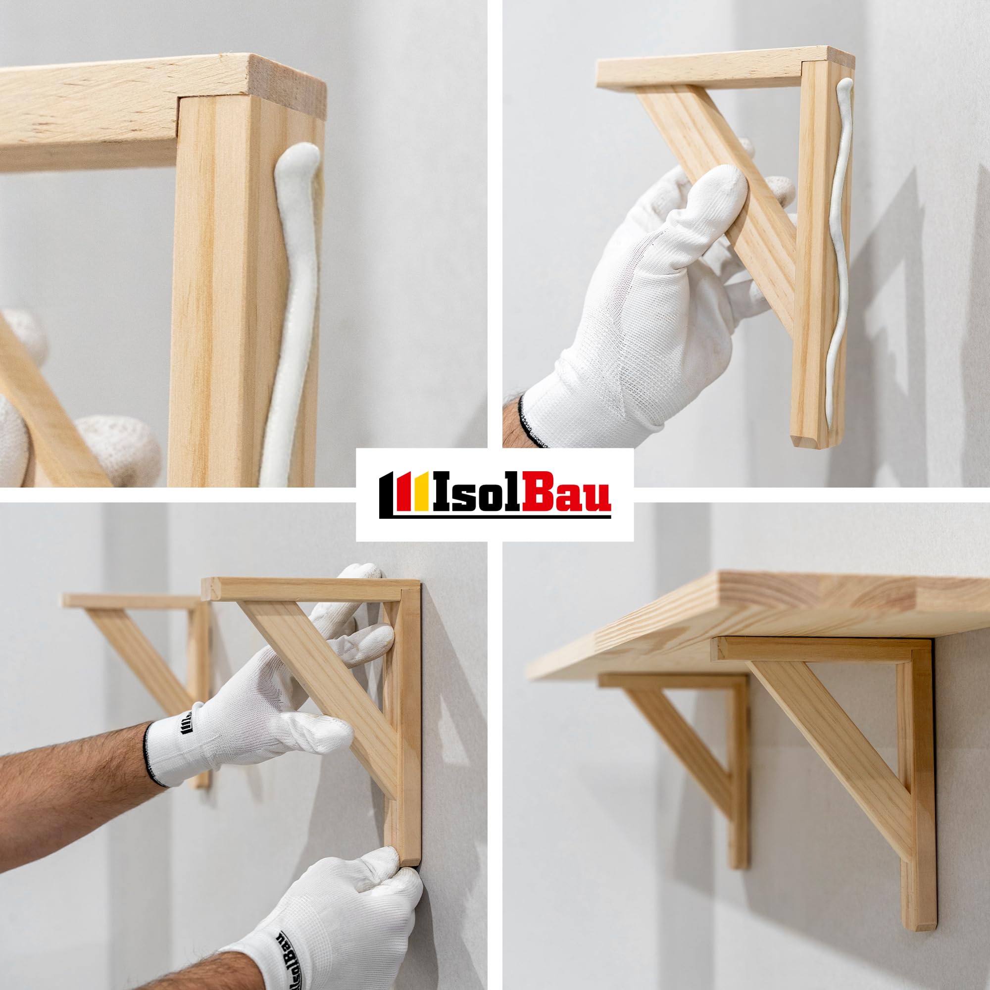 Isolbau Montagekleber Fix-Power - 36 x 480 g Styroporleber, Kraftkleber, Alleskleber, Baukleber für Innen- & Außenbereich - 200 kg / 10 cm - Weiß