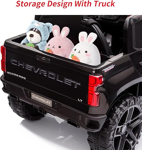 Miniatura 3 de Vehículo de paseo de 12 V, funciona con batería con licencia Chevrolet Silverado GMC Kids Ride On Truck, vehículos eléctricos de juguetes con