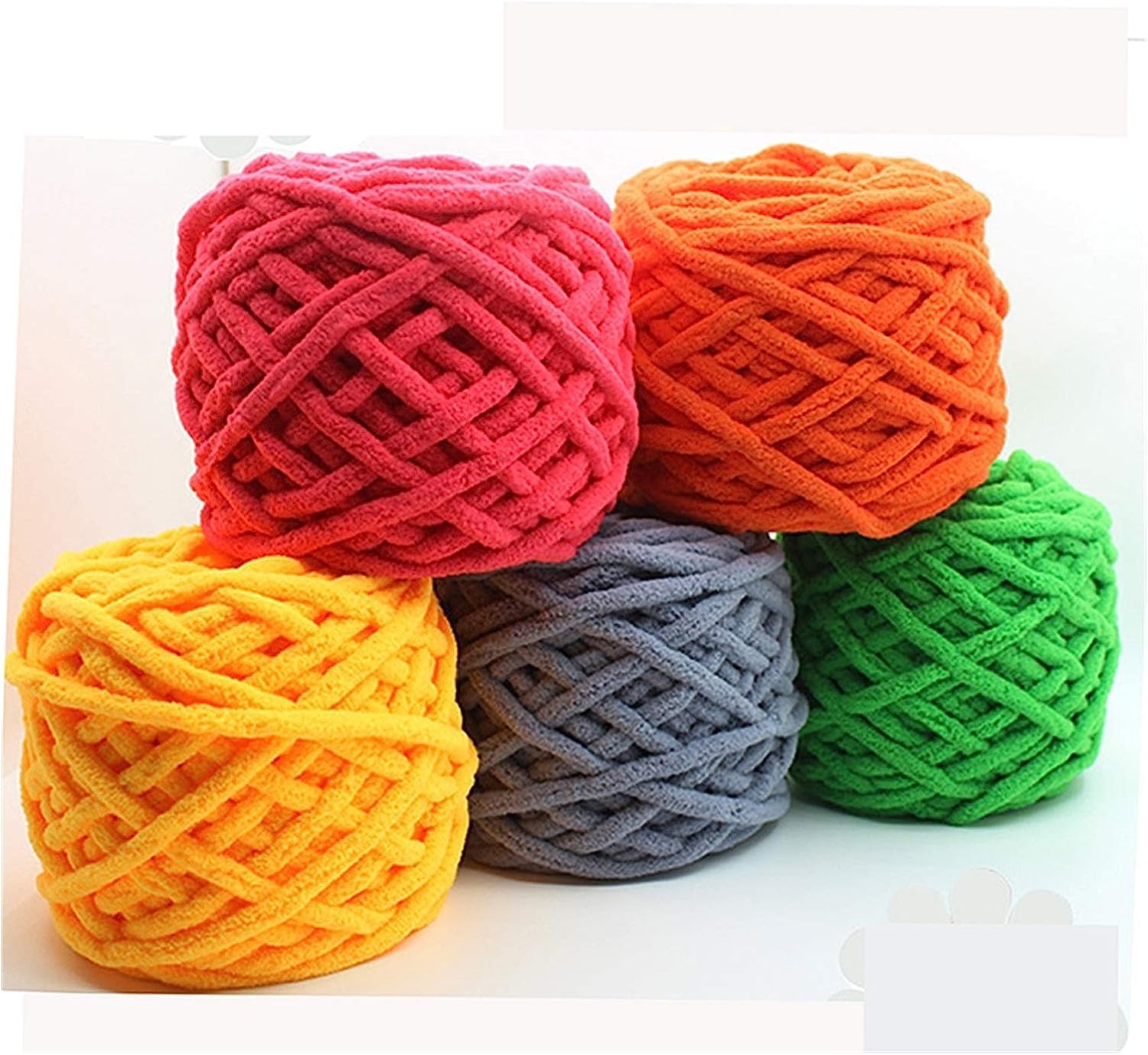 Amazon.com: DOWNER Chunky Yarn, Knitting Wool Yarn,Giant Yarn 2pcs 