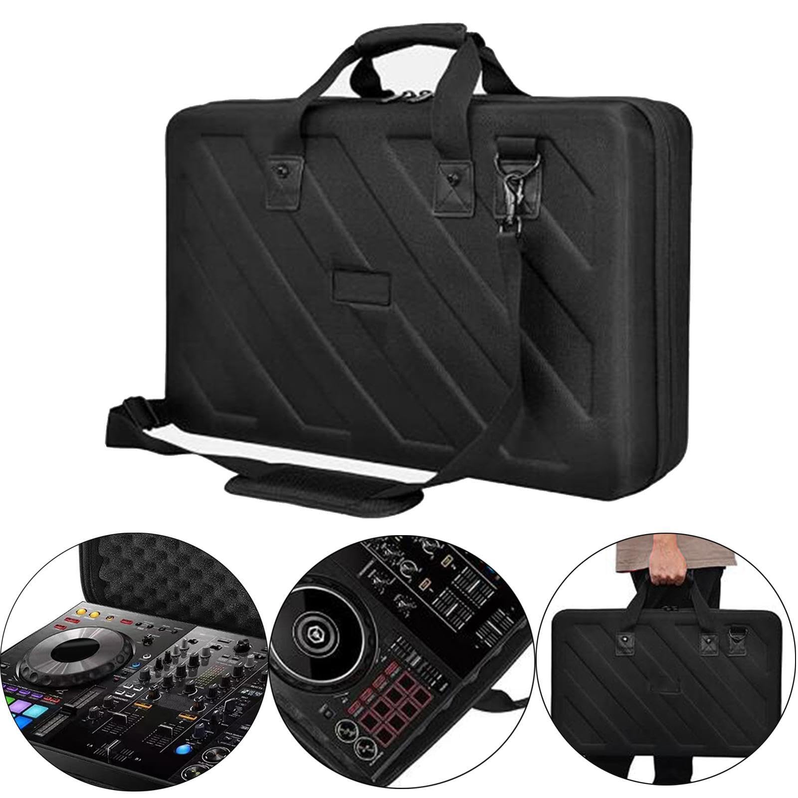 Bolsa de mano portátil, organizador de equipo de DJ, estuche rígido de EVA para controlador de DJ, cierre de cremallera a prueba de golpes para