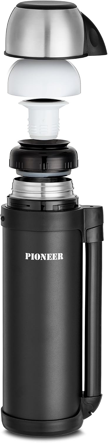 Pioneer Insulated Vacuum Flask For Hot Drinks 1800ml/ 1.8 Litre Travel Flask, 18/10 Stainless Steel - Image 3