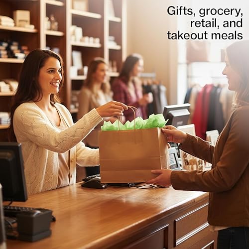 Miniatura 4 de Bolsas de compras grandes de papel kraft marrón natural (16 pulgadas de largo x 6 pulgadas de profundidad x 12 ½ pulgadas de alto), caja de 250,