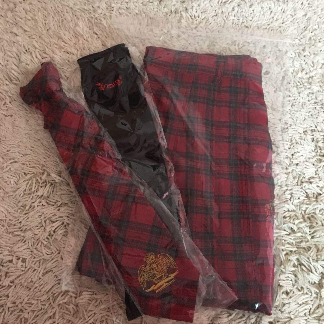 Amazon.co.jp: hydeist 制服スカート、ネクタイ、靴下セット L