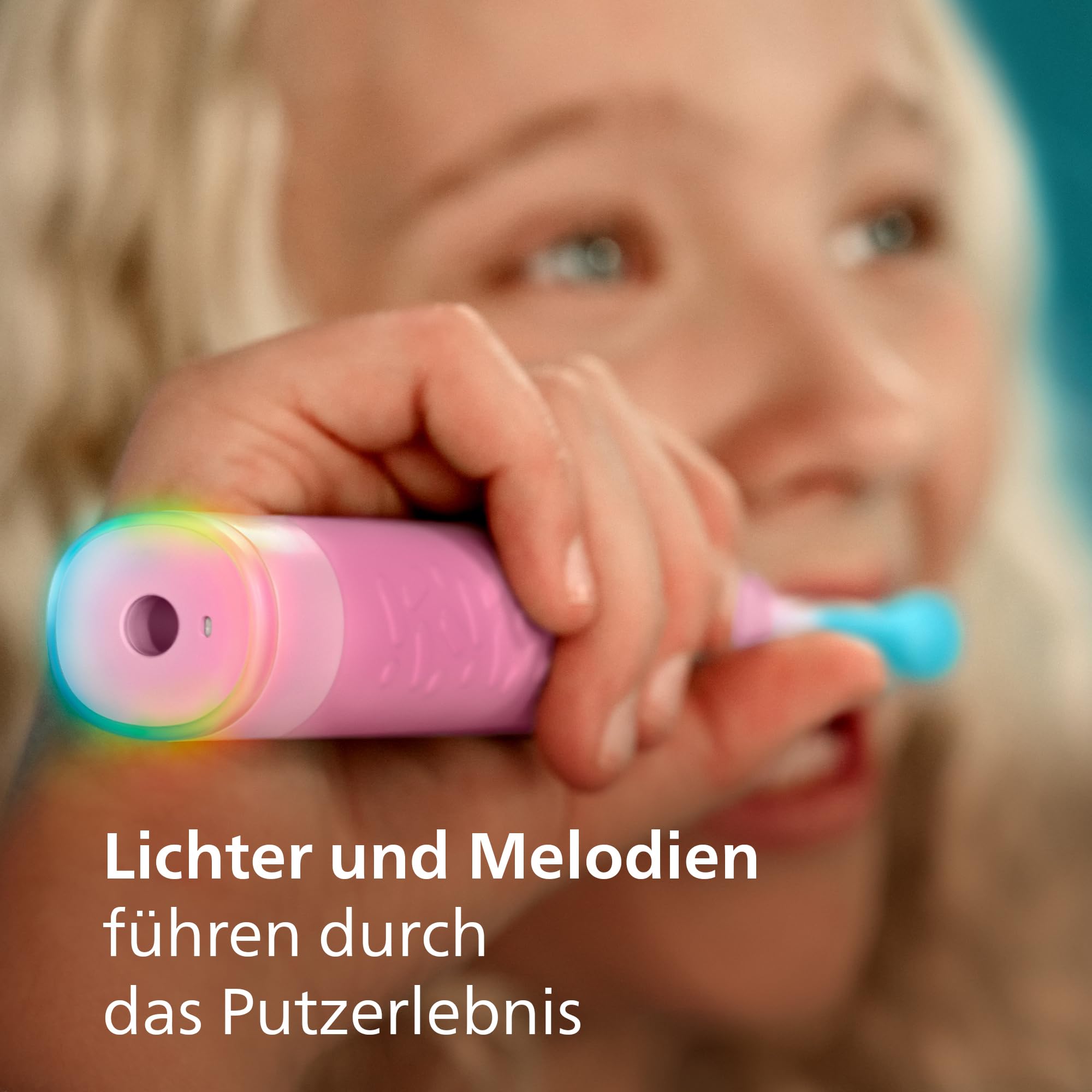 Philips Sonicare for Kids Smart elektrische Zahnbürste - Schallzahnbürste mit App, für Kinder 3+, 2 sanfte Putzprogramme, 2-Minuten-Timer, 2 Bürstenköpfe (Standard + Mini), Pink, Modell HX6600/11