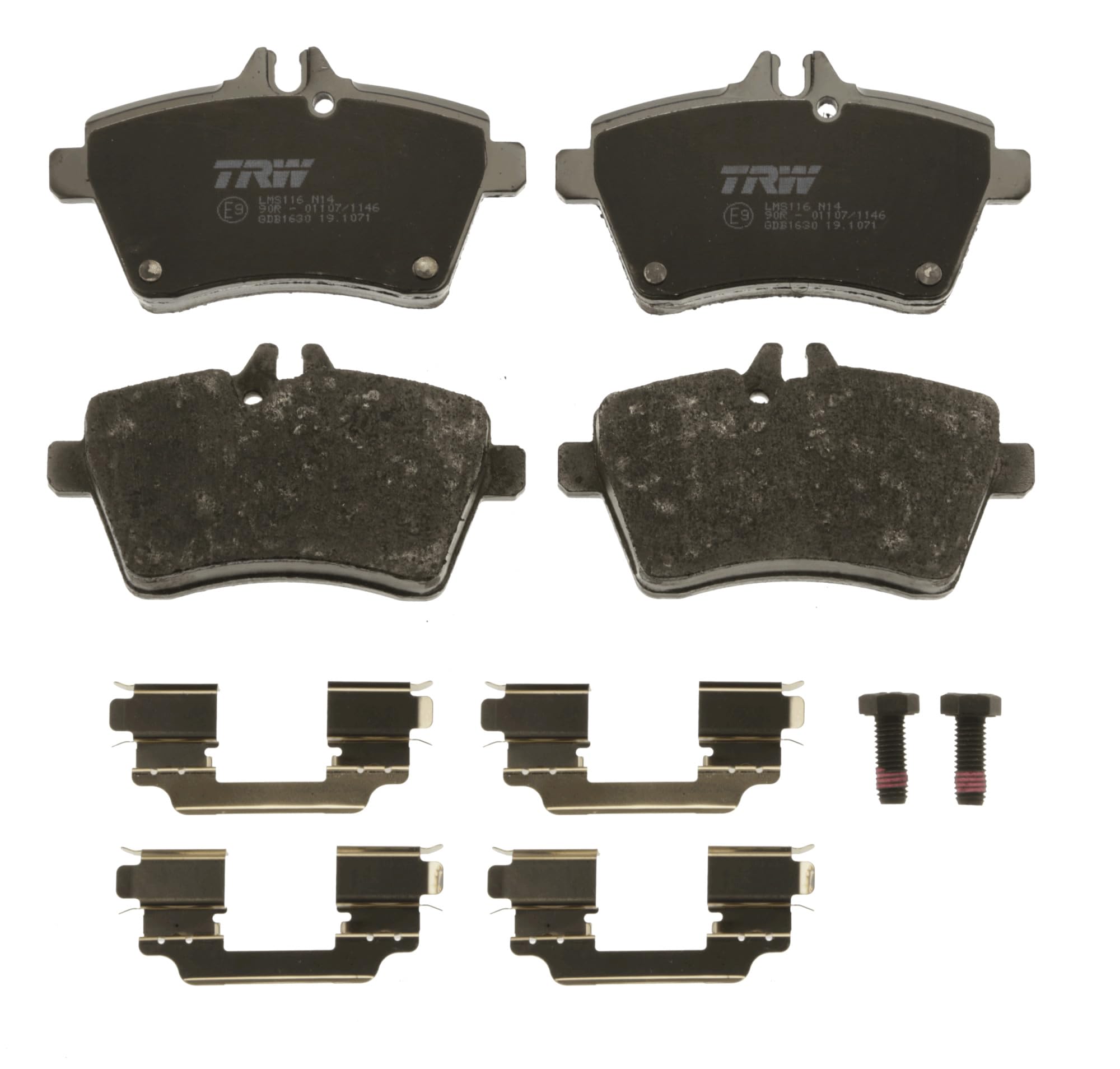 TRW GDB1630 Pastiglie Freno Set di 4 para Mercedes-Benz Classe A (W169) 2004-2012 Assale Anteriore e Altri Veicoli