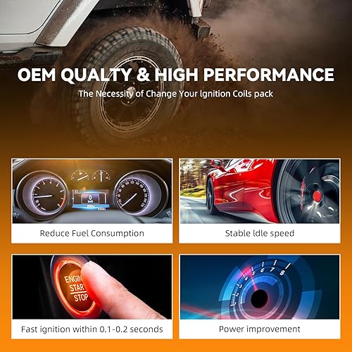 Miniatura 6 de DEAL Paquete de bobinas de encendido, compatible con Dodge Dakota Durango Ram 1500 – Jeep Commander Grand Cherokee – Chrysler Aspen – Mitsubishi