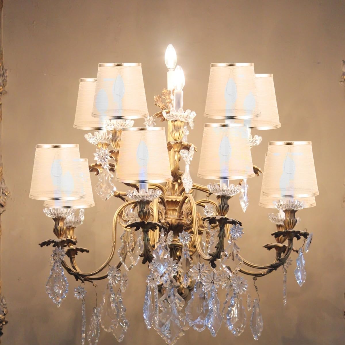 DOITOOL 1 6pcs chandelier shade clear light bulbs vintage Metal appendix Screw lamp accessories hanging lampshade drum lights construction cylinder lamp shade lamp shades for floor lamps