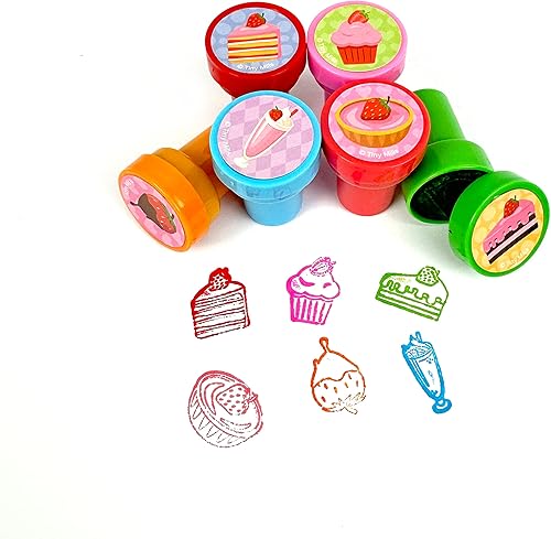 Miniatura 2 de TINYMILLS Sellos temáticos surtidos  24 piezas, 12 diseños diferentes de fresas para regalos de fiesta de niños y rellenos de bolsas de golosinas