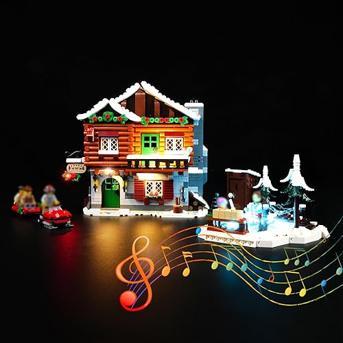 Kit de iluminación LED para Lego Icons Alpine Lodge, luz LED compatible con modelos de bloques de construcción Lego 10325 (versión musical)