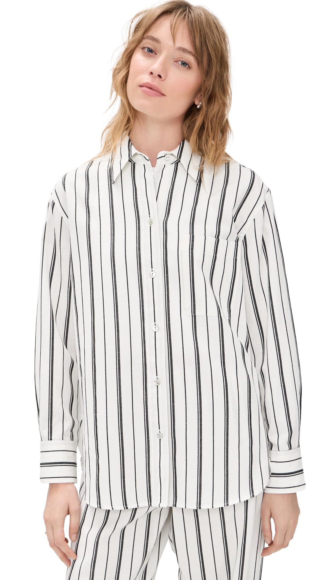 Vince Women's Resort Stripe Oversized Shirt