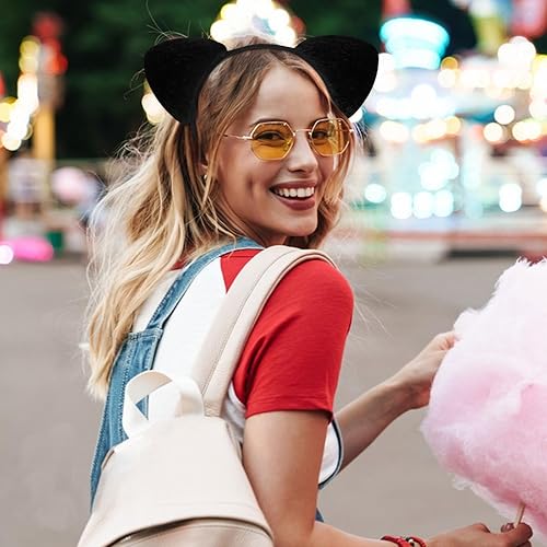 Miniatura 122 de FANYITY Orejas de ratón, diadema de lentejuelas con orejas de ratón para niños, niñas y mujeres (ZZW) Zzw,Baowen,Bf,Negro,Orejas de gato