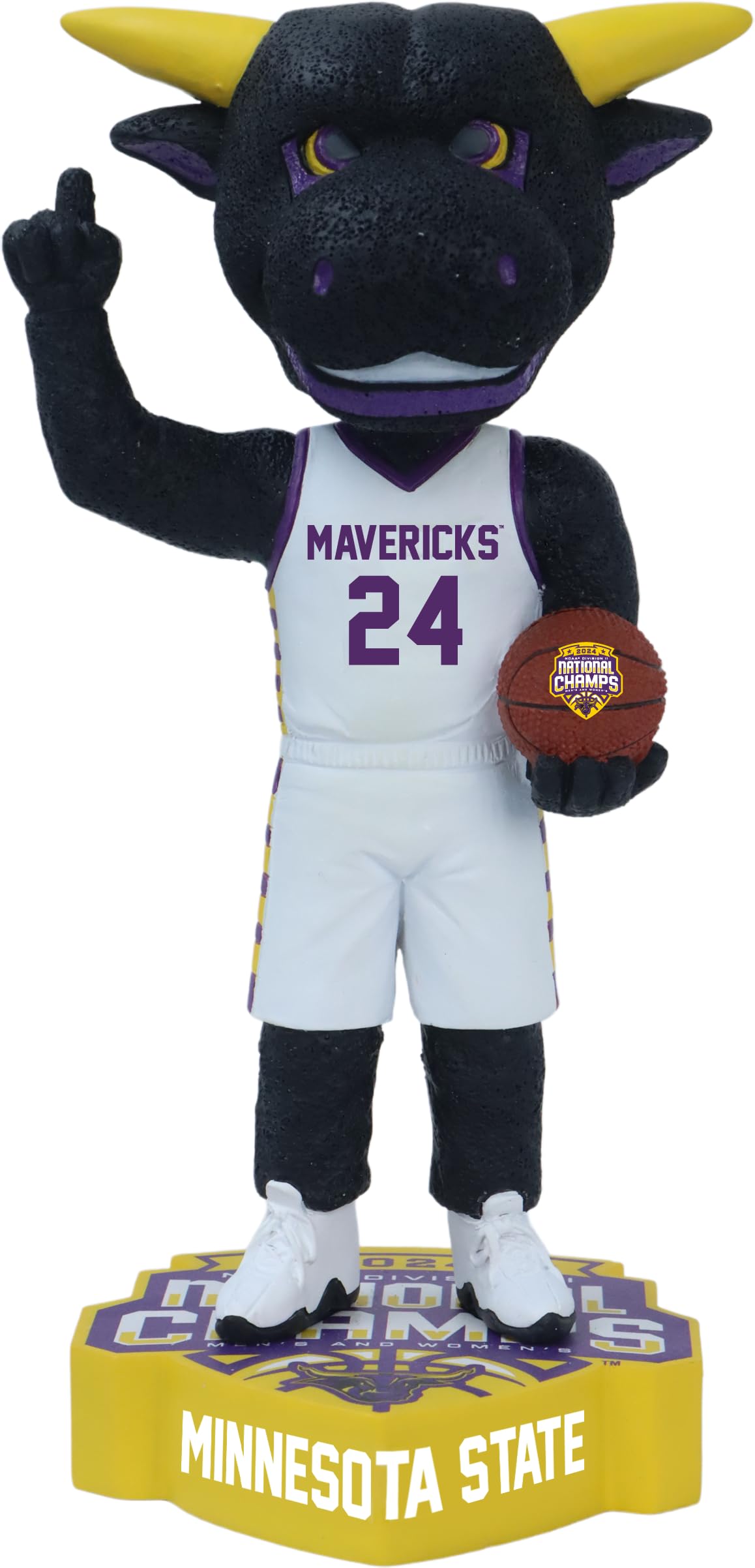 Minnesota State Mankato Mavericks 2024 Basketball Champions White Bobblehead
