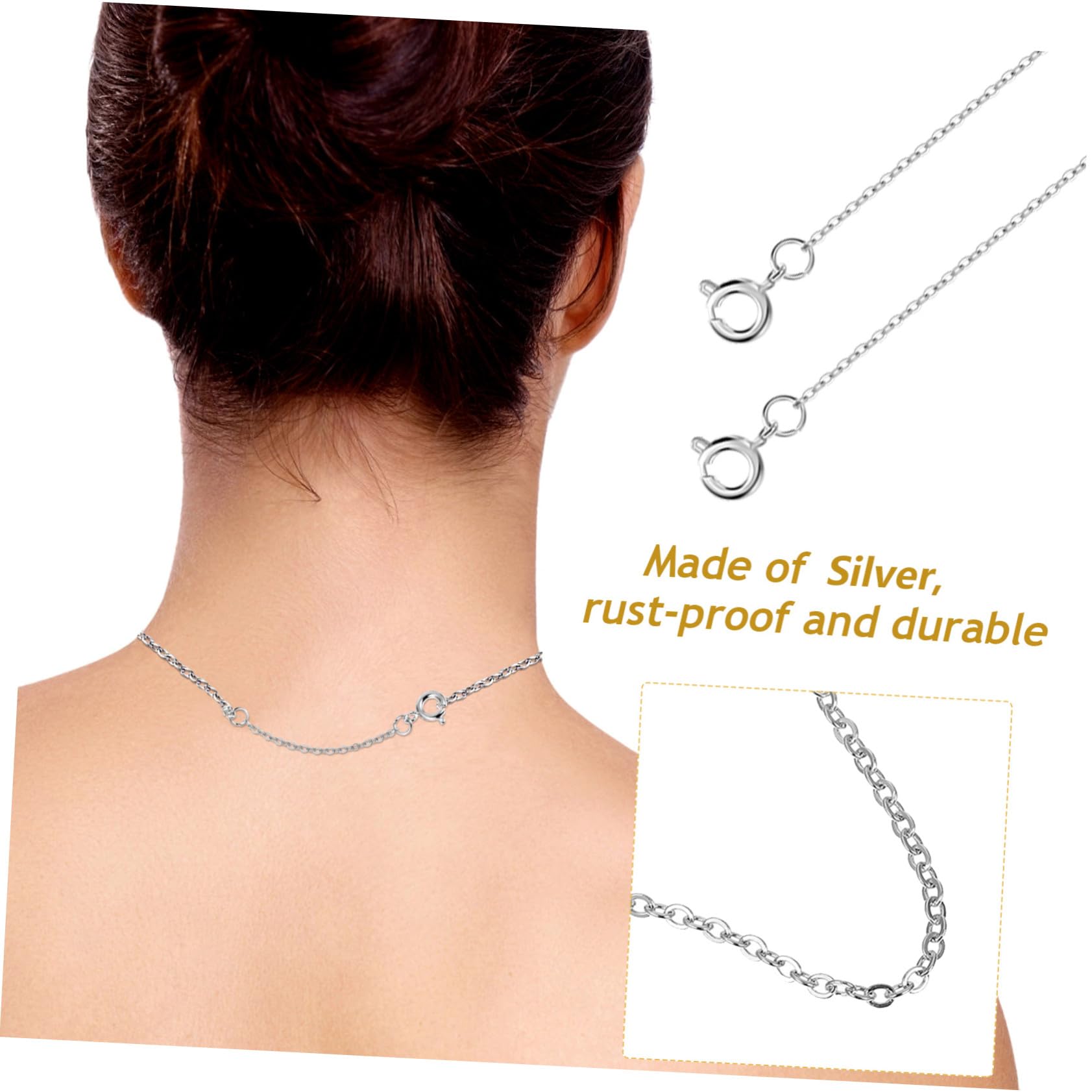 Verlängerungskette für Halsketten und Armbänder 6 Stück aus S925 Silber mit 5cm 8cm und 10cm Ketten mit Verschluss Verstellbar zur Schmuckherstellung für Damen Wie Freundin