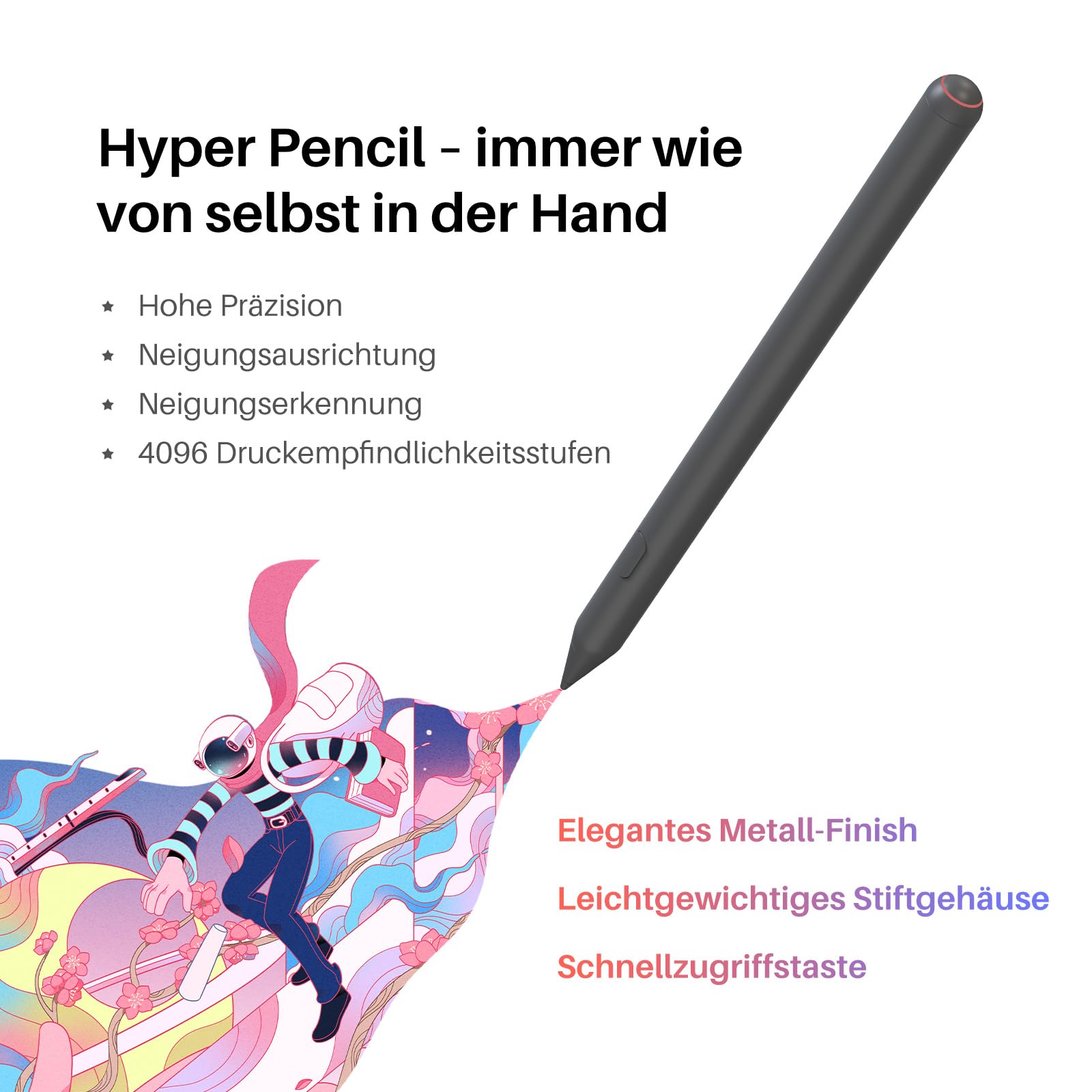 HUION Kamvas Slate 11 Grafiktablett mit Display ohne PC, Neigungsstift, 8 GB + 128 GB, Android 14, WLAN, 8000-mAh-Akku, Tragbares 10,95-Zoll-Standalone-Zeichentablett mit 90-Hz-Bildwiederholrate