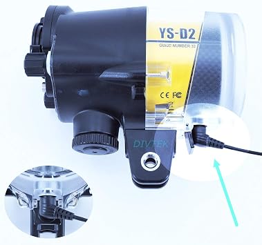 DIVTEK Diving Fiber Optic Cable Flash Link Optical Connection Fuse Ocean Underwater Diving Photo Fiber Up to 55 Inch