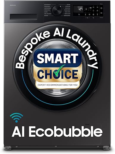 Samsung 12 kg, 5star, AI Ecobubble, Super Speed, Wi-Fi, Hygiene Steam with Inbuilt Heater, Digital Inverter, Fully-Automatic Front Load Washing…