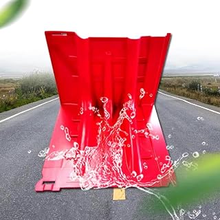 Barreras de prevención de inundaciones, panel de protección contra inundaciones ABS en forma de L, para centros comerciales, escuelas, presas, garajes subterráneos, etc. (color: rojo, tamaño: 2 piez
