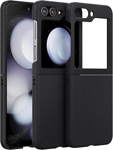 Miniatura 8 de Eastcoo Funda delgada para Galaxy Z Flip 5, parte trasera de policarbonato duro, sensación esmerilada, soporte de carga inalámbrica, ligera, a