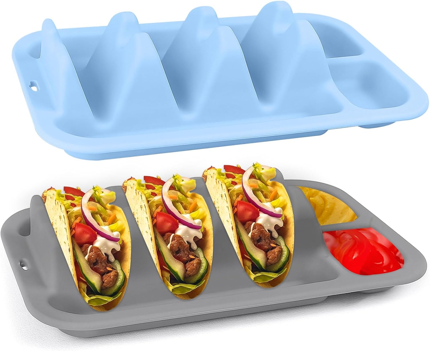 CAMENDE Suporte de taco de silicone reutilizável – conjunto ... - imagem principal do produto