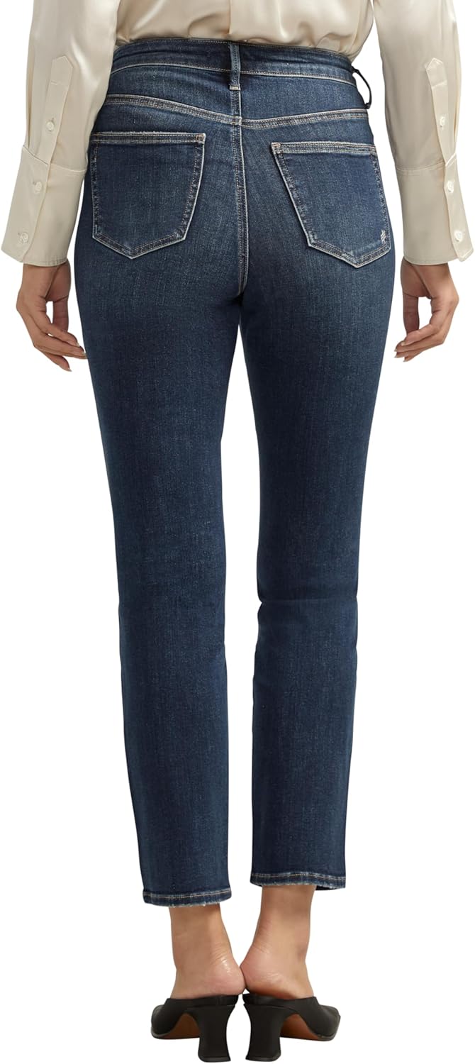 Silver Jeans Co. Womens Isbister High Rise Straight Leg Jeans - Image 3