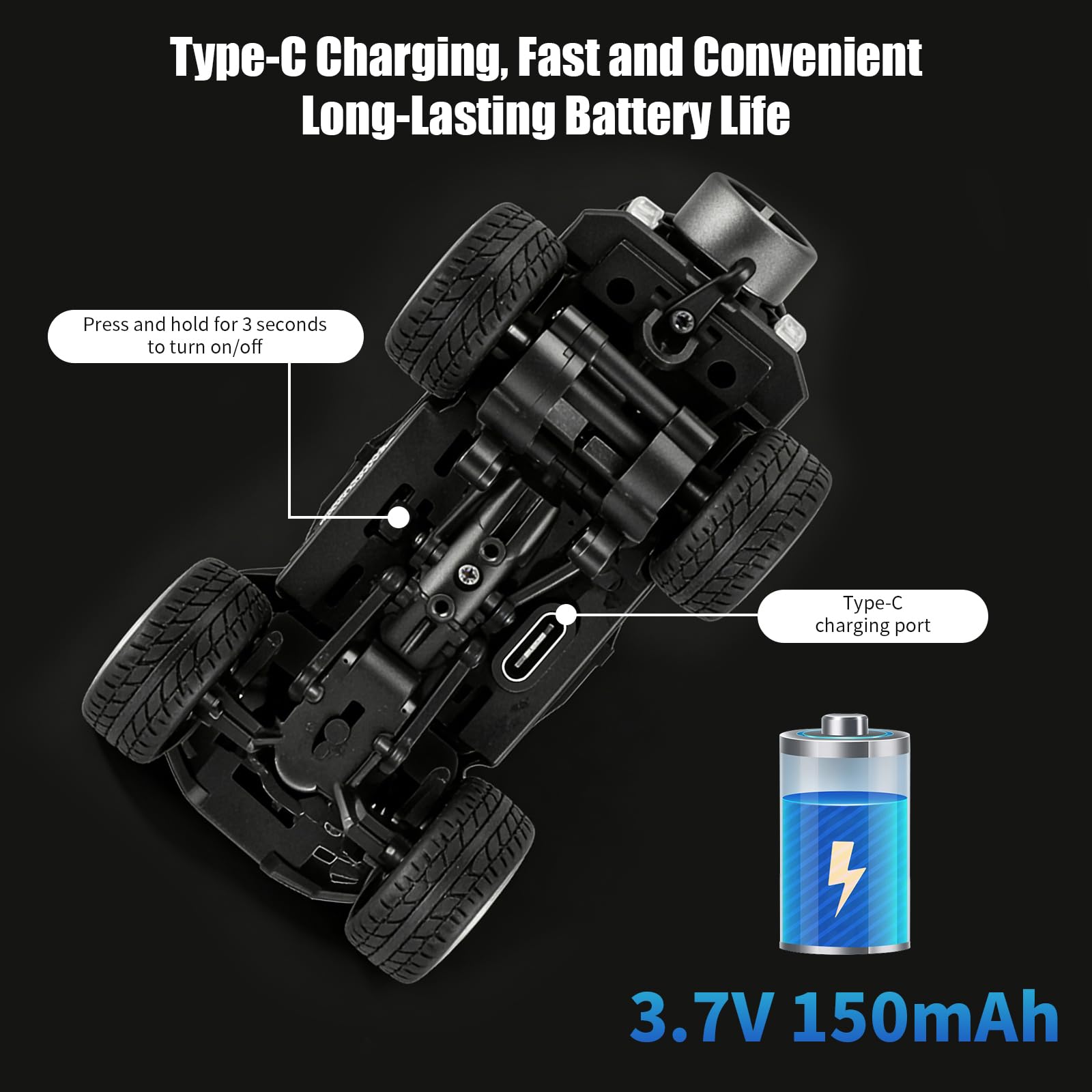 Coche Teledirigido con HD Cámara,2,4 GHz RC Truck, Control de Aplicación | Transmisión WiFi de Fotos, 2 Modos de Velocidad, Cámara Extraíble, Cuerpo de Aleación, para Niños y Adultos