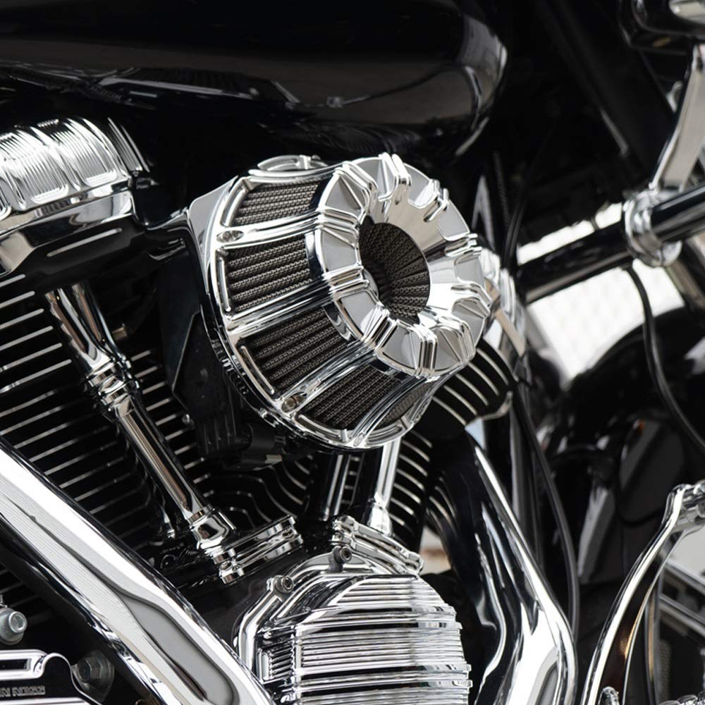 Rzemiosło CNC Filtr powietrza dolotowego 10 odwrócony, dla Harley, XL Sportster 883 Softail Dyna Touring Big Twin Cam FLT FLST FXDLS M8