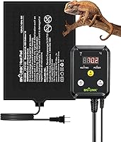 BN-LINK 6x8 Inch Reptile Heating Pad with Digital Thermostat - Waterproof Under Tank Heater for Turtles, Lizards, Frogs