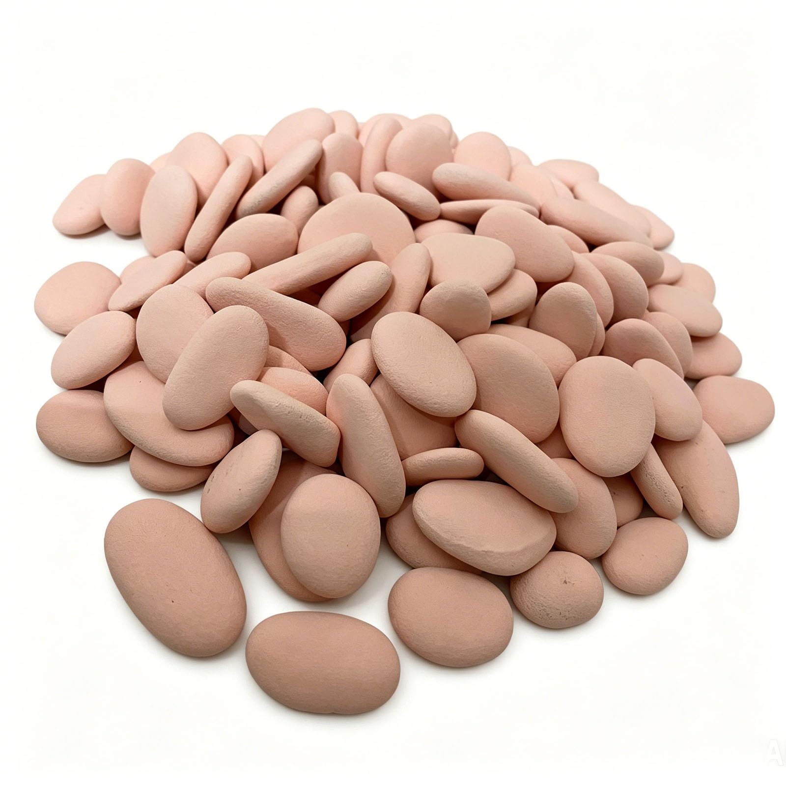 1lb Flat Pebbles for Painting,Rocks 1-3cm Pink Stones for Crafts and Arts