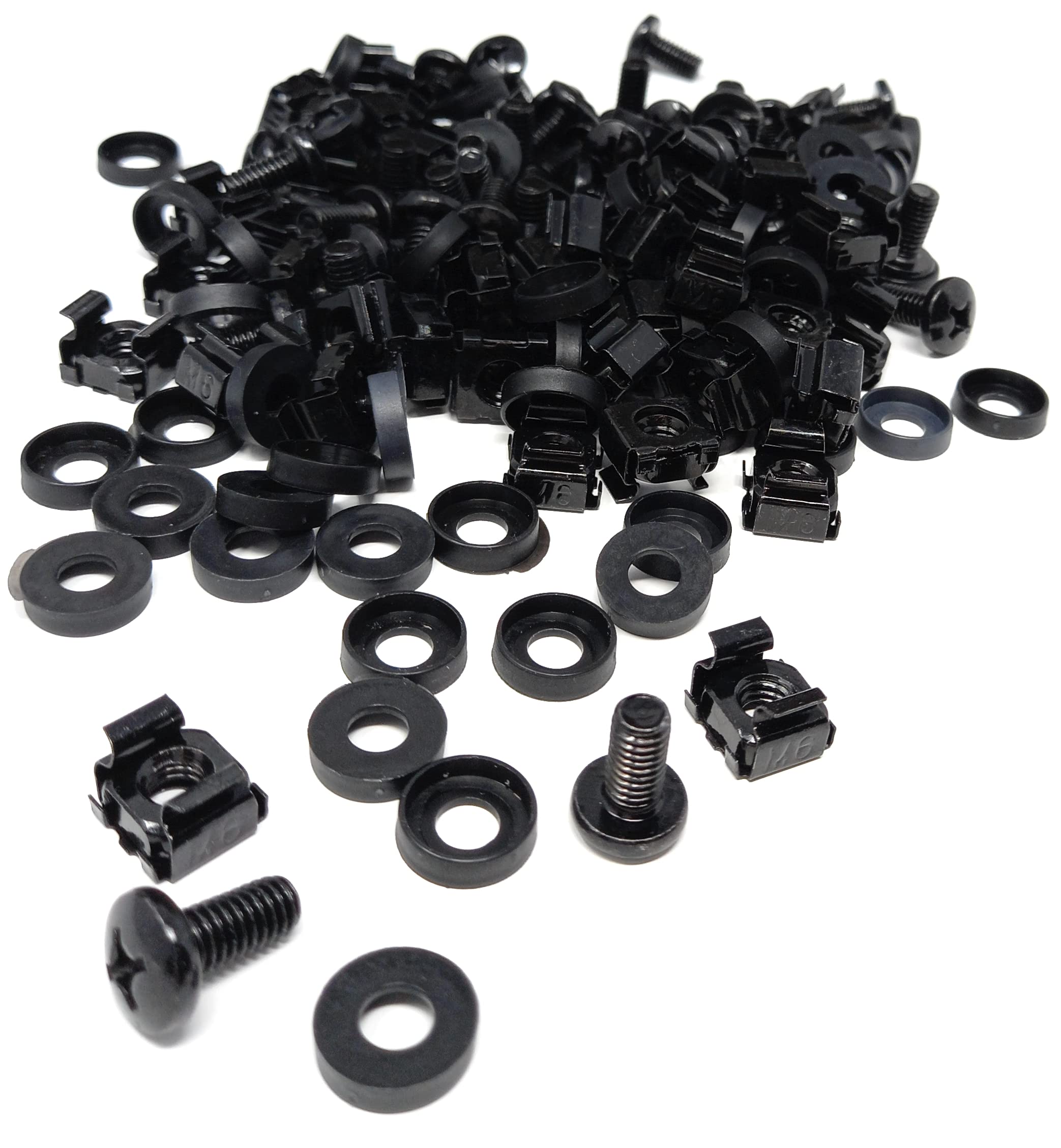 50pcs. M6 Rack Fixing Set, Captive Cage Nuts Bolts Screws & Washers for Data Cabinets Music Instruments. AMP, Equalisers - Image 3