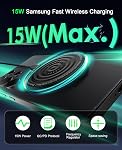 Chargeur sans fil 2Pack 15W Chargeur sans fil magnétique Fast Charger Pad pour Galaxy S25 Ultra/S24 FE/S23 Ultra/S22/S21/Z Flip 6 5 Google Pixel 9 8a 7a 8 7 Pro | Technologie d'aimant forte