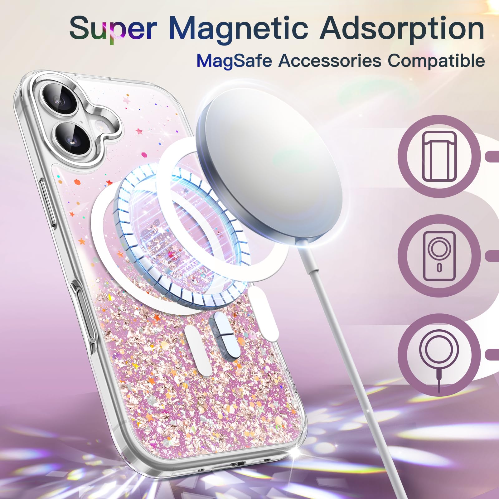 JETech Funda Glitter Para IPhone 11 Pro MAX, 6,5 Pulgadas, Carcasa Teléfono Bumper Antigolpes Bling Sparkle, Cute Brillante Para Niñas Y Mujeres (Azul