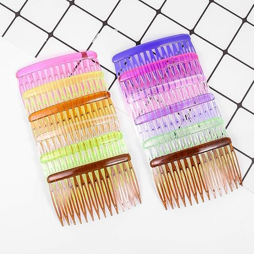 Miniatura 2 de Peines laterales de plástico coloridos, peines para el cabello, pequeños peines laterales para el cabello, peines laterales para mujeres (color