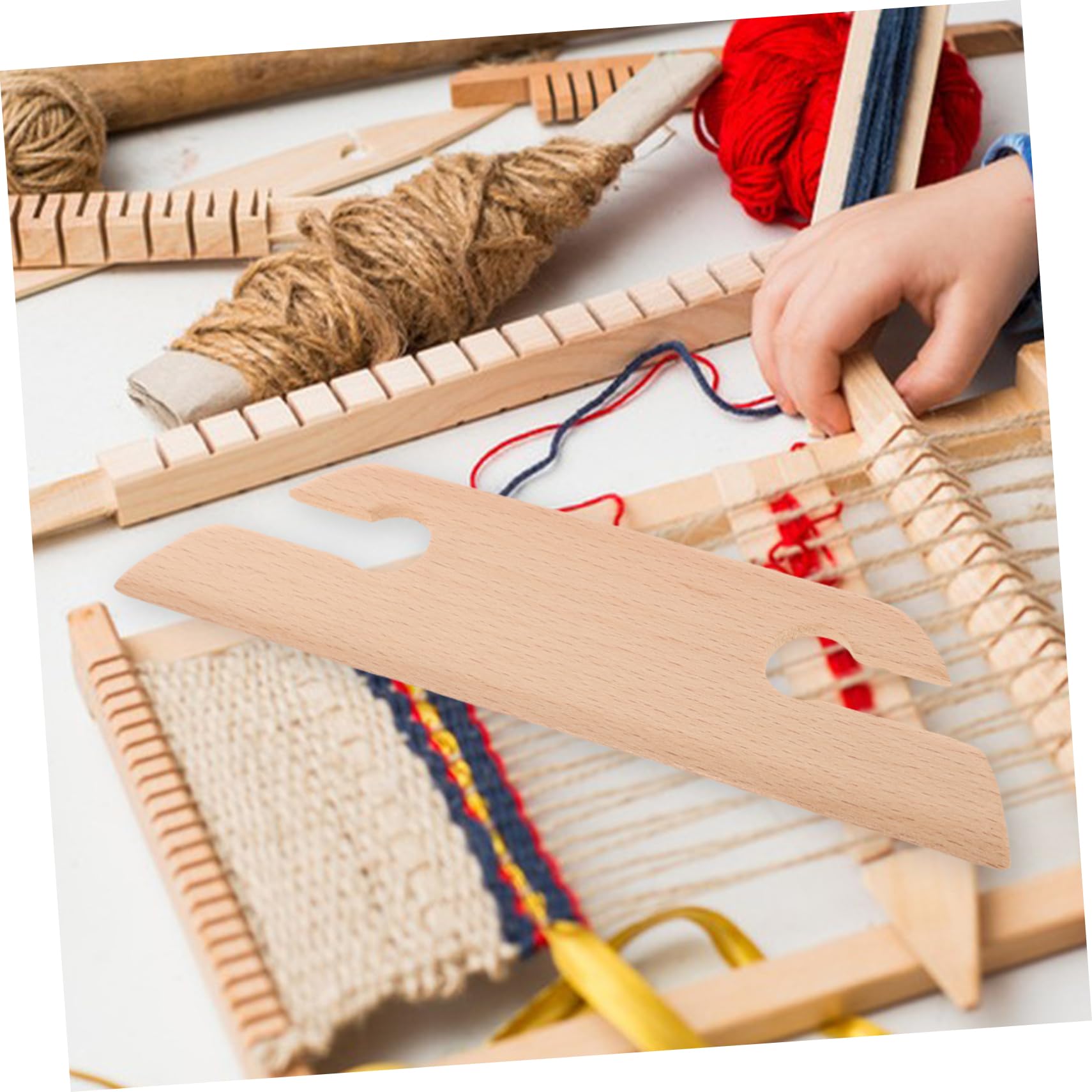 HAPINARY Handmade Weaving Shuttle Wood Crochet Shuttle Accessory Set Creative Craft Tool