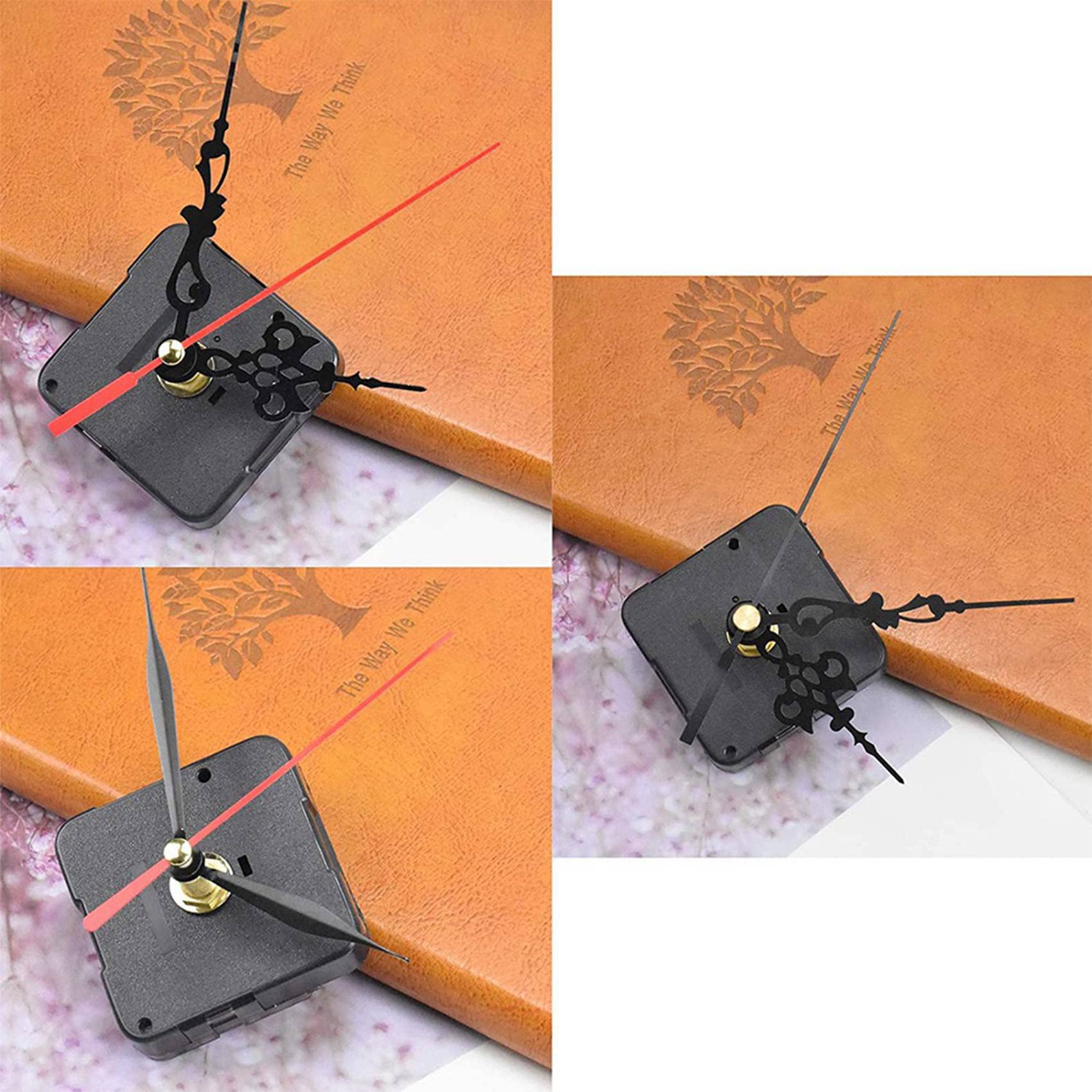 35 Ensembles de Mécanisme de Mouvement D'Horloge à Quartz, Mécanismes D'Horloge à Arbre Court Silencieux avec Aiguilles, Pièces de Mécanisme D'Horloge Murale