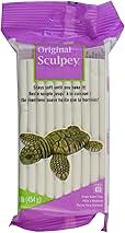 Sculpey Original ® White, Non Toxic, Polymer clay, Oven Bake Clay, 1 pound great for modeling, sculpting, holiday, DIY and school projects. Great for all skill levels
