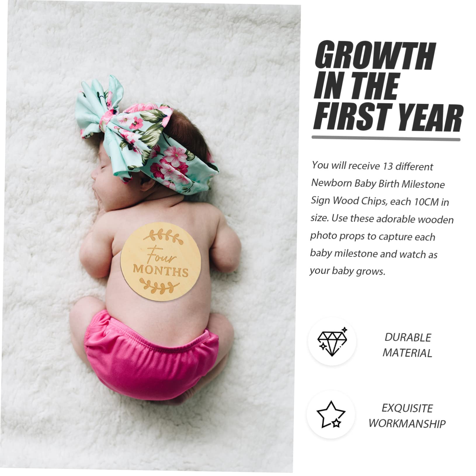 MAGICLULU 39 Stk Requisiten für Babyfotos Wachstumskarten für Säuglinge Babymonatskarten babyparty party Embleme neugeborene versorgung Haushalt Meilenstein