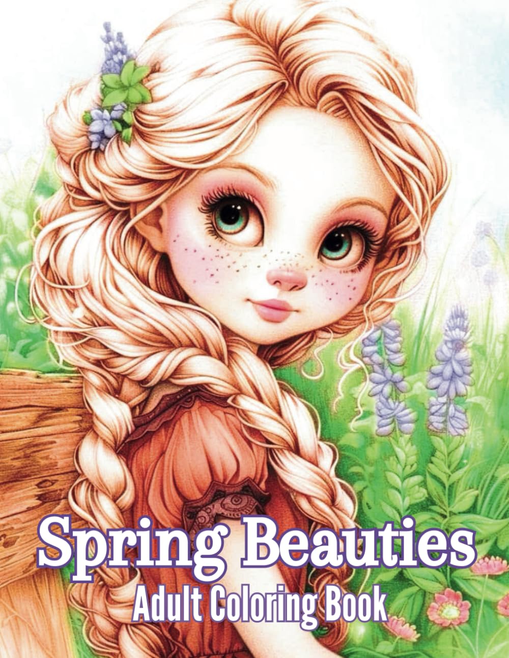 Spring Beauties: A Beautiful Coloring Book of Greyscale Portraits