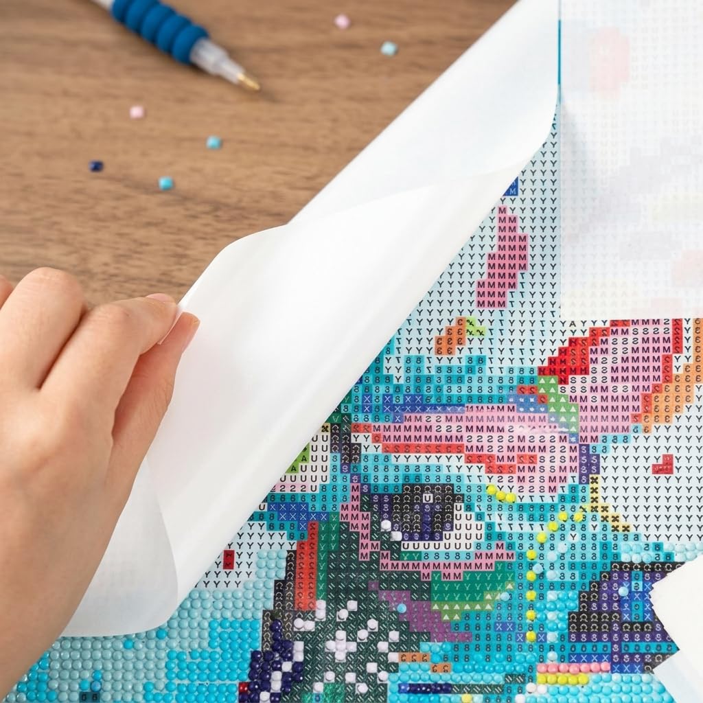 Supvox® 20PCS Diamond Painting Release Paper Non Stick Sheets | Waterproof Dust Proof and Reusable Cover Sheets for 5D Diamond Art Canvas-picture-14