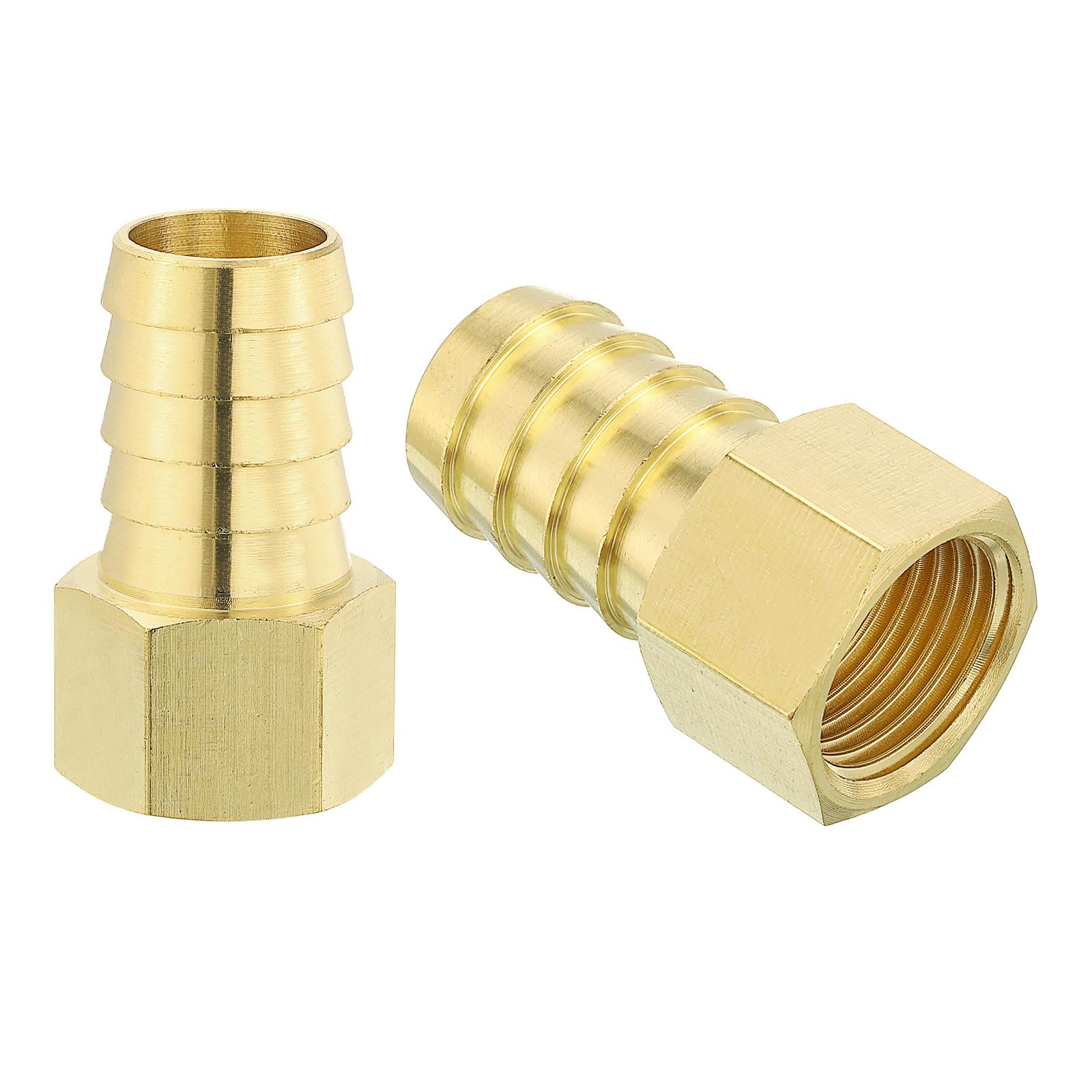 Raccord cannelé laiton massif 1,9 cm x 1,27 cm à filetage femelle robuste