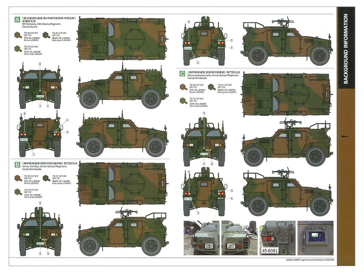 Tamiya 1/35 Militares en Miniatura de la Serie No.368 Fuerza de Autodefensa Terrestre blindado Ligero de vehículos (LAV) Modelo 35368