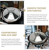 Vista 8 de Cabilock Lid for Cooking 1pc Stainless Steel Steaming Dome Lid Practical Wear Resistant for Housewarming Present