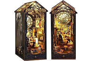 DIY Book Nook Kit Decor - 3D Wooden Puzzle Bookshelf Decor with...