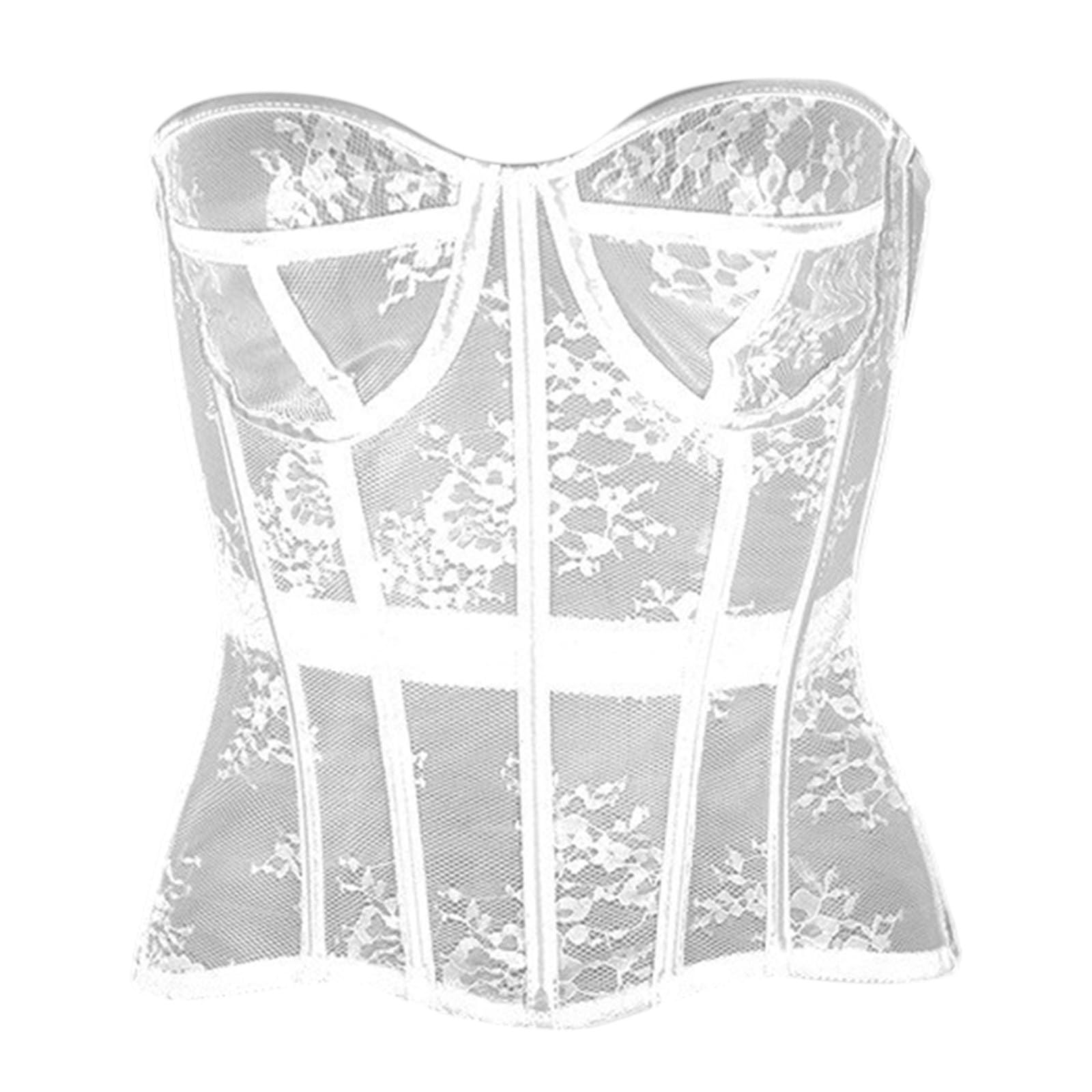 Corsetto Donna Elegante Corto, Corpetto Top Donna Curvy