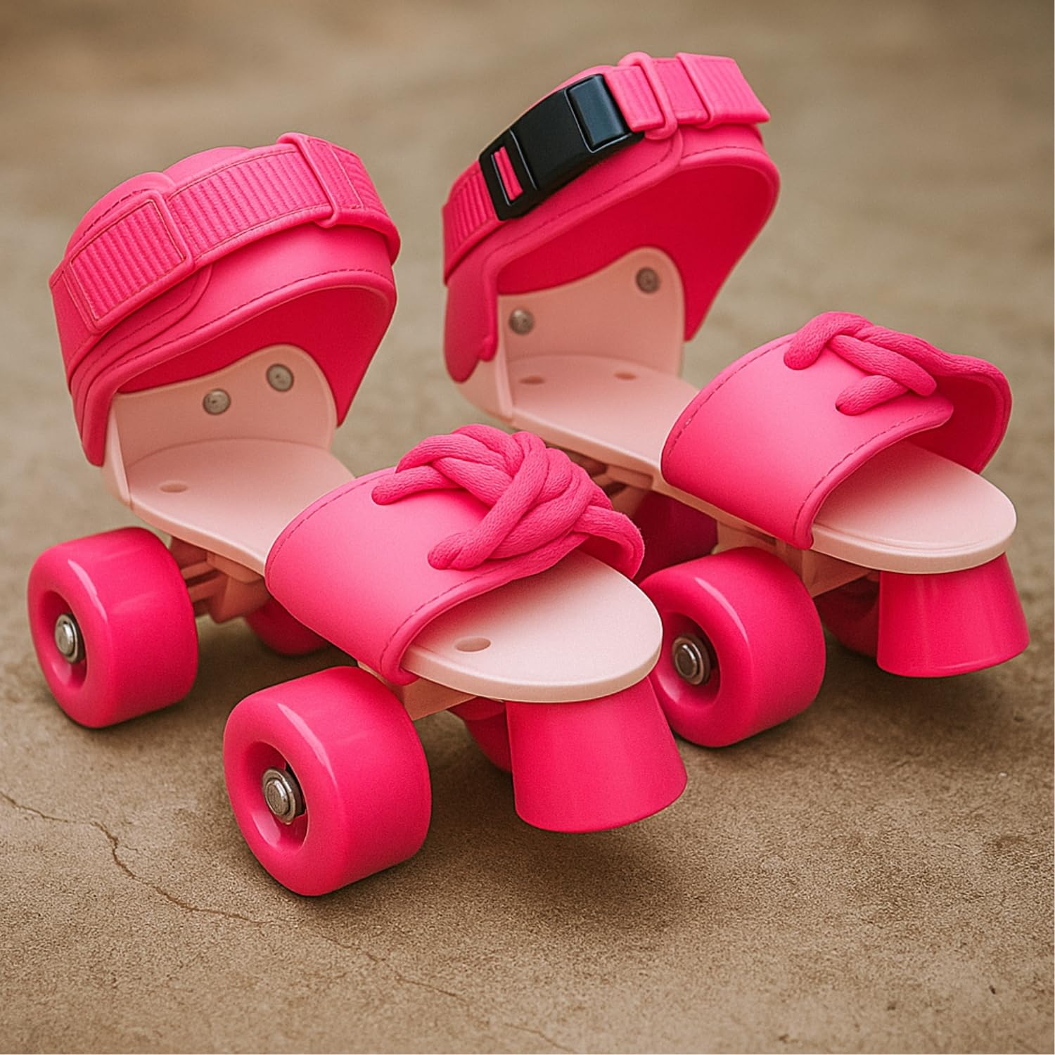 Toy Imagine Adjustable Inline Roller Skates for Kids Girls Age 4–12 | Beginner-Friendly Skating Shoes with Front Brake & Polyurethane Wheels | Skates for Boys & Girls 4+ Years (Pink, Size 5–12 UK)