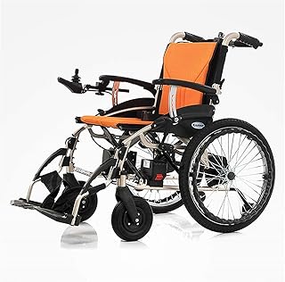 Sillas de ruedas eléctricas para adultos De peso ligero plegable Silla de ruedas eléctrica, aleación de aluminio extraíble de iones de litio energía de la batería de ruedas silla de ruedas de motor si