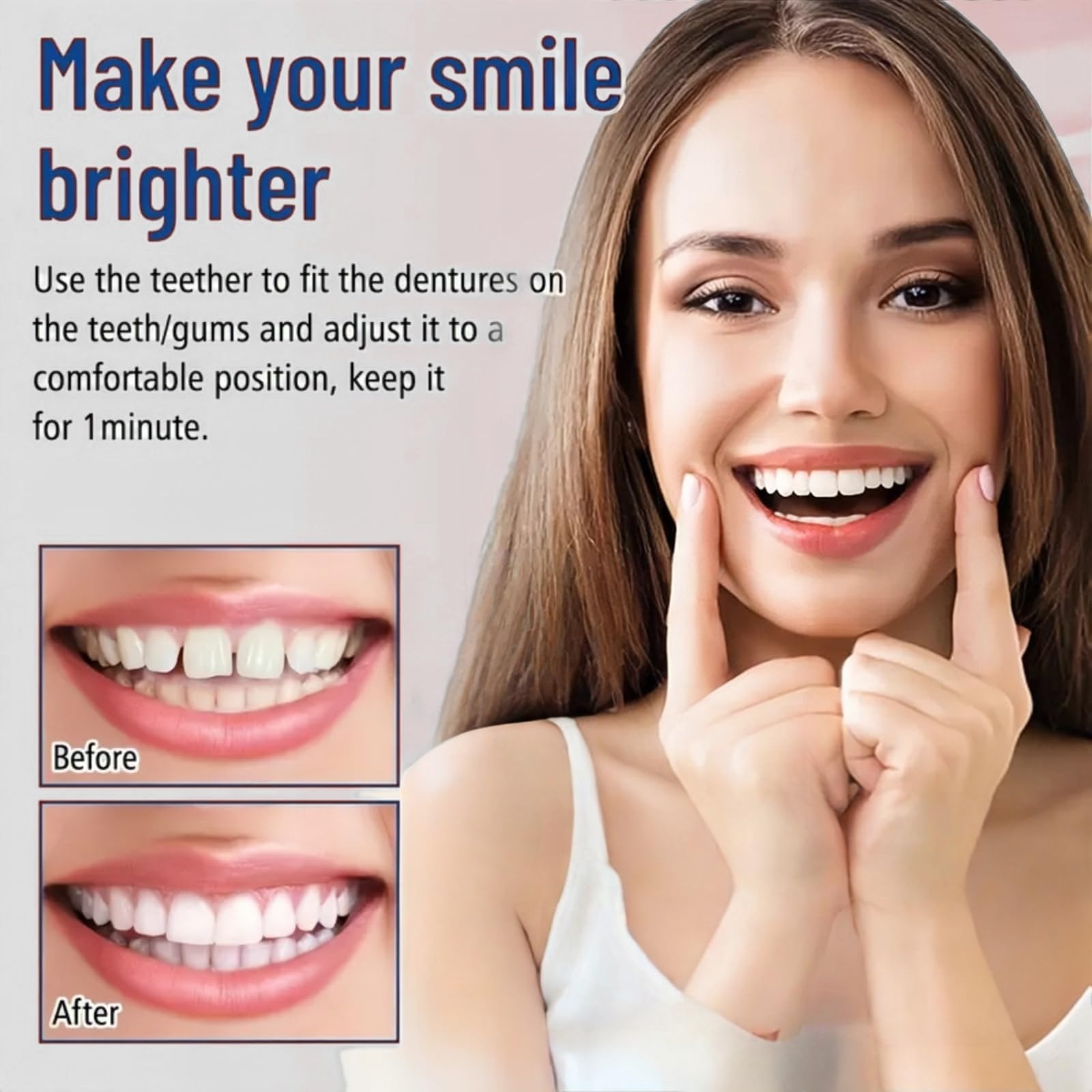 Prótesis Dentales, Dentaduras Postizas, Prótesis De Silicona Para Colocar Sobre Los Dientes Existentes, Prótesi-s Para Personas Sin Dientes, Prótesi-s De Silicona Para Toda La Boca (2 Sets)